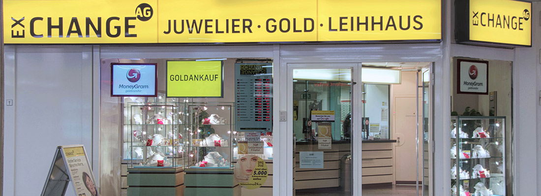 Exchange AG - Ihre Spezialist für Schmuck, Gold und Silber, Luxusuhren und Pfandkredite